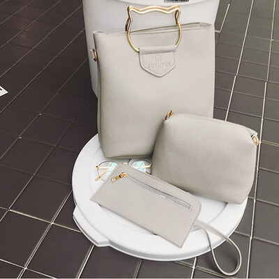 

Tailored Fashion Women Retro Cat Ears Shoulder Bag Crossbody 3 Piece Set Composite Bag