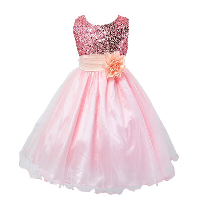 

Flower Girl Dress Lace Solid Baby Princess Pageant Party Bridesmaid Dresses