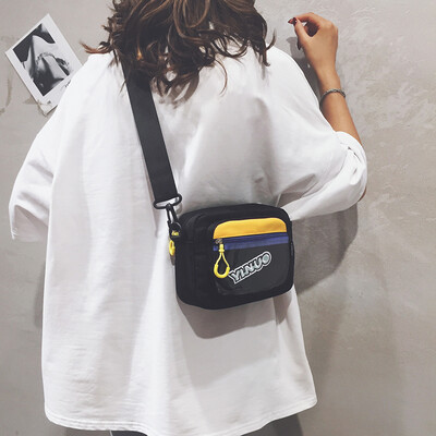 

Net red small bag female 2019 new texture wild natural small square bag Korean student canvas shoulder Messenger bag
