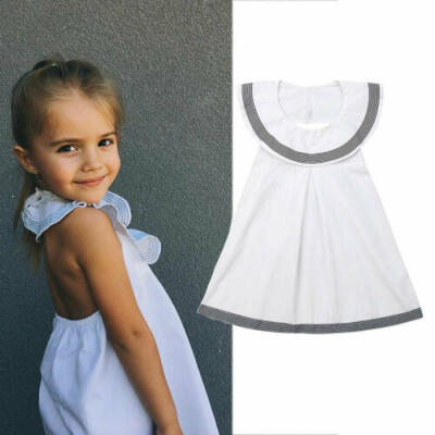 

CA Newborn Baby Girls Kids Open Back Skirt Sundress Outfits Dress Summer Clothes