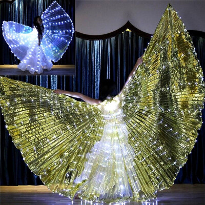 

LED Isis Wings Glow Light Up Belly Dance Club Costumes Performance Clothingnot Including The Battery