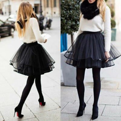 

Black Tutu Skirt Adult Kids Women Girls Fancy Dress Ballet Skirts Hen Party UK