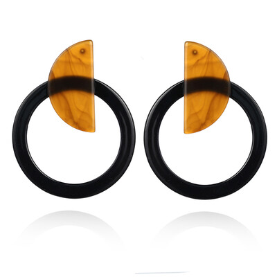 

Big Square Statement Acetate Earrings Bohemian Geometric Hanging Drop Dangle Earrings Female Polygonal Acrylic Resin Brincos