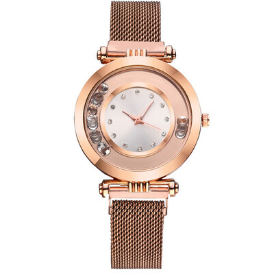 

RM Fashion Quartz Watch Women Stainless Steel Watchband Wristwatch Gift for Female