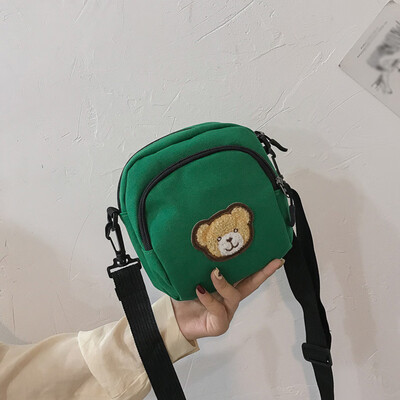 

Tailored Female New Cartoon Canvas Bag Shoulder Bag Casual Fabric Student Messenger Bag