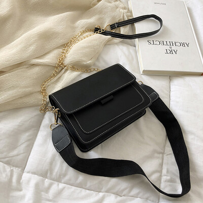 

Simple versatile chain shoulder bag 2019 new temperament contrast color bag female fashion casual shoulder strap Messenger bag