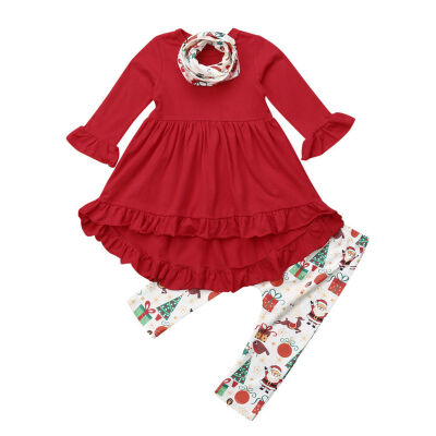 

Toddler Kids Baby Girl Outfit T-shirt Dress Top Leggings Pants Clothes XMAS Set