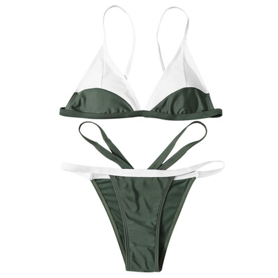 

Cami High Cut Color Block Bathing Suit