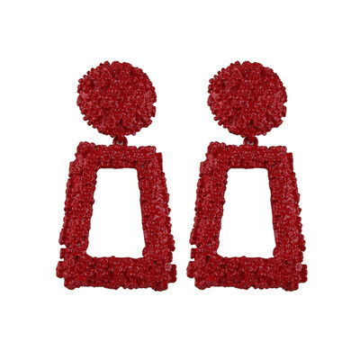 

Olaru Big Vintage Earrings for women gold color Geometric statement earring 2019 metal earing Hanging fashion jewelry trendy New