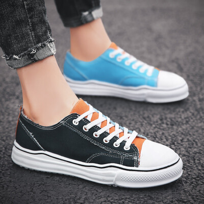 

Shoes mens tide shoes summer breathable canvas shoes double color mandarin duck shoes irregular personality shoes Joker Korean ve