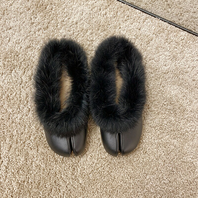 

Maomao flat-bottomed slippers womens autumn retro 100-ins super-fire-toe shoes semi-trailer single-sole