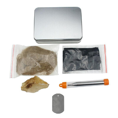 

Carbon Steel Fire Striker Kit Flint Stone Steel Striker Kit Traditional Hand Forged Flint Fire Starter for Camping BBQ Outdoor Sur