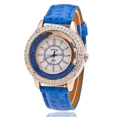 

Trend diamond-studded roller wheel decorative watch casual ladies belt quartz watch