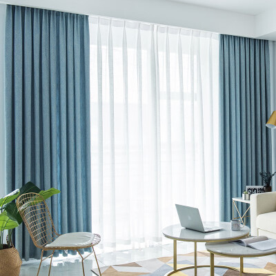 

XINJINGANYIJIA Nordic bedroom living room curtains shading 15524