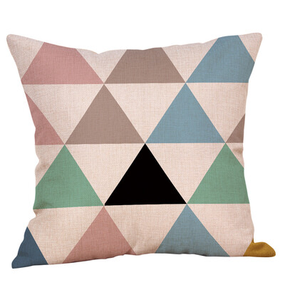 

JPGIF Geometric Printed Cotton Linen Throw Pillow Cases Sofa Cushion Cover Home Decor
