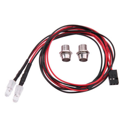 

RC Car 2 LEDs Lamp 5mm Red Light Truck Parts Replacement for TRAXXAS HSP