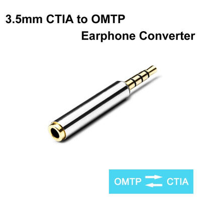 

Cwxuan Universal 35mm Male to Female Audio Adapter CTIA to OMTP Headphone Earphone Jack Converter For iPhone HTC Samsung