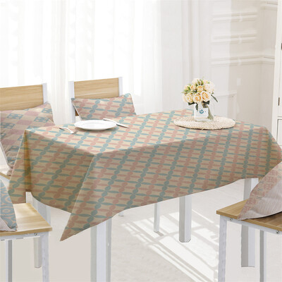 

Toponeto Geometry Table Cloth Linen Tablecloth For Kitchen Decorative Dining Table Cover