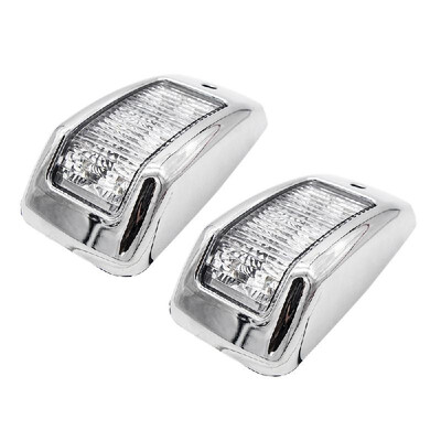

2 PCS Cab Marker Light 6 White LED Top Roof Running Lights wElectroplate Replacement for Truck SUV