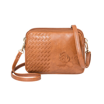 

Tailored Women New Wild Zipper Embroidery Crossbody Messenger Shoulder Bag
