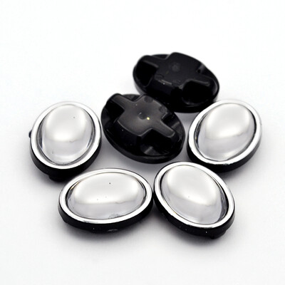

Sew on Taiwan Acrylic Garment Accessories Oval Clear 17x13x8mm Hole 1mm