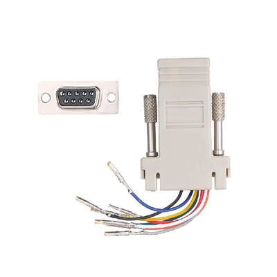 

RJ45 to Serial Port Female to DB 9PIN Adapter 8P8C Module Modem Connector