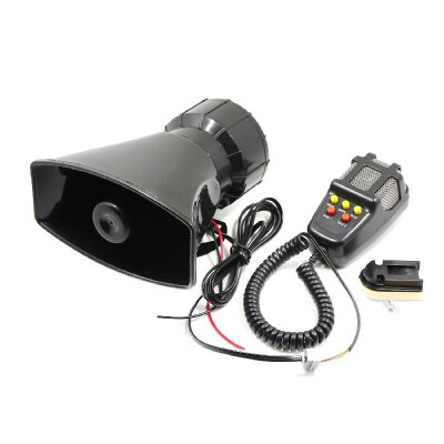 

Car Megaphone 5 Tone Alarm Horn 12V 110dB Loud Speaker Fire Alarm Ambulance Blaring Police Siren