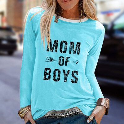 

Tailored Womens Casual Print Shirts O-Neck Long Sleeve Top Loose T-Shirt Blouse