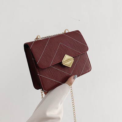 

Tailored Fashion Lady Retro Lock Buckle Wild Chain Shoulder Bag Messenger Bag