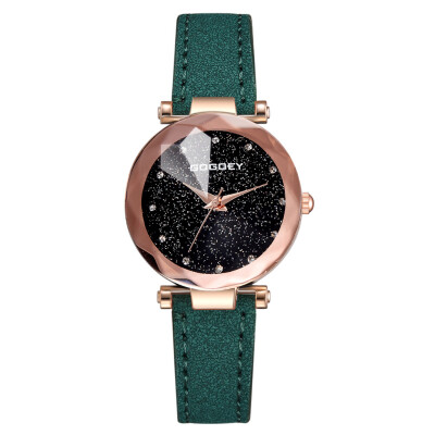 

Luxury Women Watches Starry Sky Dot Dial Ladies Quartz Wristwatch Casual Leather Strap Clock Dress Gift Female Zegarki Damskie