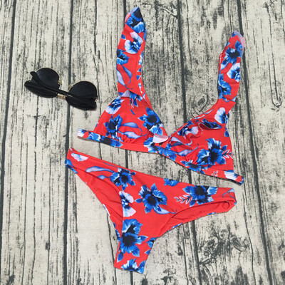 

Roseonmyhand Women Floral Print Bikini Set Swimming Two Piece Swimsuits Swimwear Beach Suit