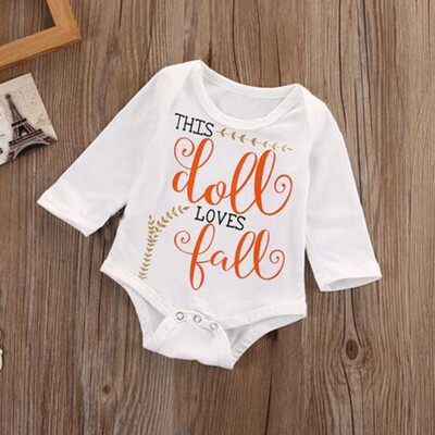 

Newborn Infant Baby Letter Print Long Sleeve Romper Jumpsuit 70