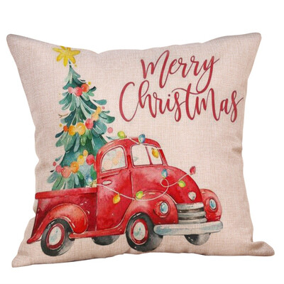 

〖Follure〗Merry Christmas Pillow Cases Cotton Linen Sofa Cushion Cover Home Decor