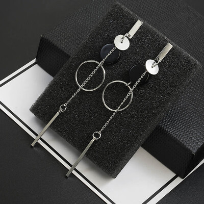 

Drop Earrings For Women Fashion Jewelry Long Metal Dangle Earrings GoldSilver Color Oorbellen Bijoux Christmas Gifts