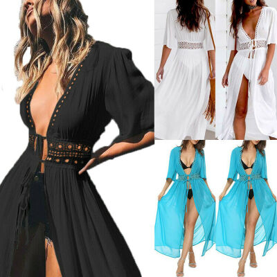 

LADIES BEACH KAFTAN DRESS COVER UP BIKINI SWIMWEAR SARONG FASHION HOLIDAY