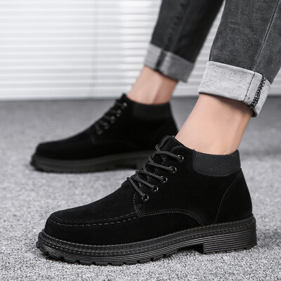 

Summer new mens shoes Korean version of the wild high-top casual shoes social gang tide shoes British retro Martin boots