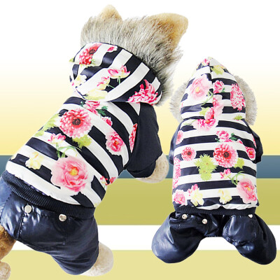 

Dog Winter Warm Coat Snowman Jacket Pet Puppy Jumpsuit Hoody Clothes -a