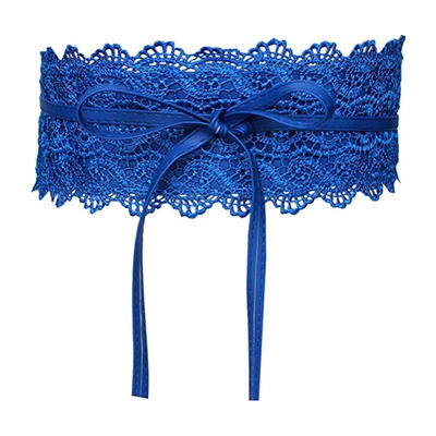 

Fashion Wide Lace Tie-up Women Waistband Dress Party Waist Band Belt Sash Decor