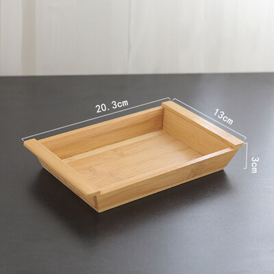 

1PC Bamboo Wood Rectangular Bowls Plates for food Snack Tea Coffee Cocktail Meals Fruit Trays Home Garden Decoration Crafts