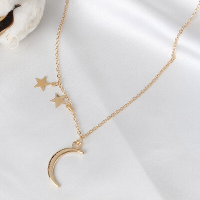 

Fashion Jewelry Bohemian Moon Star Crystal Pendant Necklace Vintage Multilayer Ladies Sun Necklace Fashion Jewelry