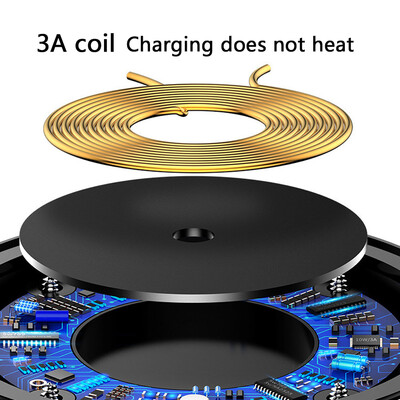 

QI Round Wireless Power Charger Pad With Indicator for Mobile Phone Black