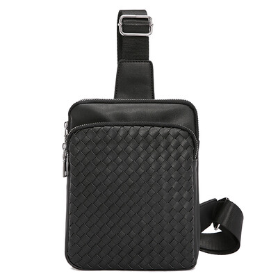 

Compile chest bag weave mens small backpack Korean version leisure mens bag small bag single shoulder bag tide bag