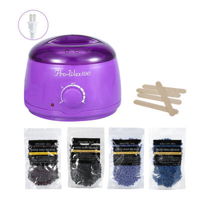 

Greensen 500ml Wax Heater 5pcs Disposable Waxing Spatulas Hair Removal Kit Set with 4Pcs 100g Wax Beans