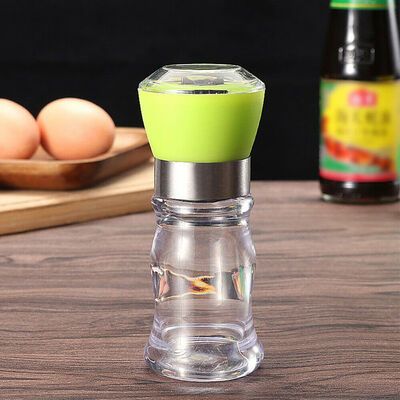 

Manual Stainless Steel Brushed Mill Salt Pepper Grinder Plastic Bottle Kitchen