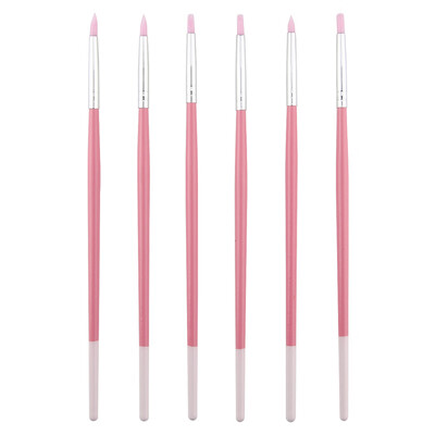 

Toponeto 6 Pcs Nail Art Pen Brushes Soft Silicone Carving Craft Supplies Pottery Too
