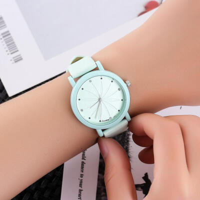 

2018 Band Analog Pure Color hand clock women Simple Temperament Quartz watch Fashionable Business ladies wristwatches D