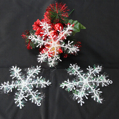 

30xChristmas Party White Snowflake Charms Festival Decoration Decor Ornament DIY