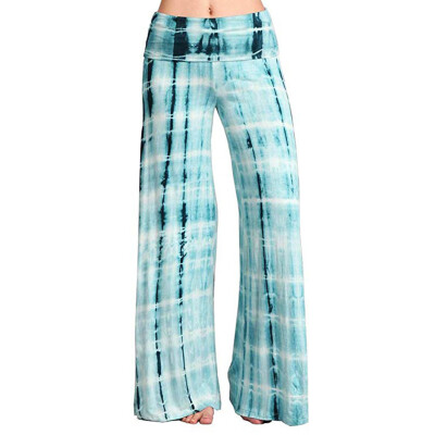 

Tailored Woman Casual Yoga Print Sports Bohemia Hips High Waist Thread Palazzo Pants