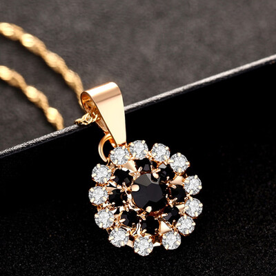 

Korean Women Fashion Jewelry Ladies Party Accessories Jewelry Set Flower Ring Necklace Earrings Bracelet Charm