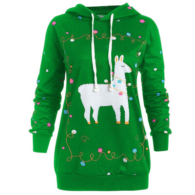 

Tailored Women Casual Plus Size Christmas Print Long Sleeve Hoodies Sweatshirt Tops